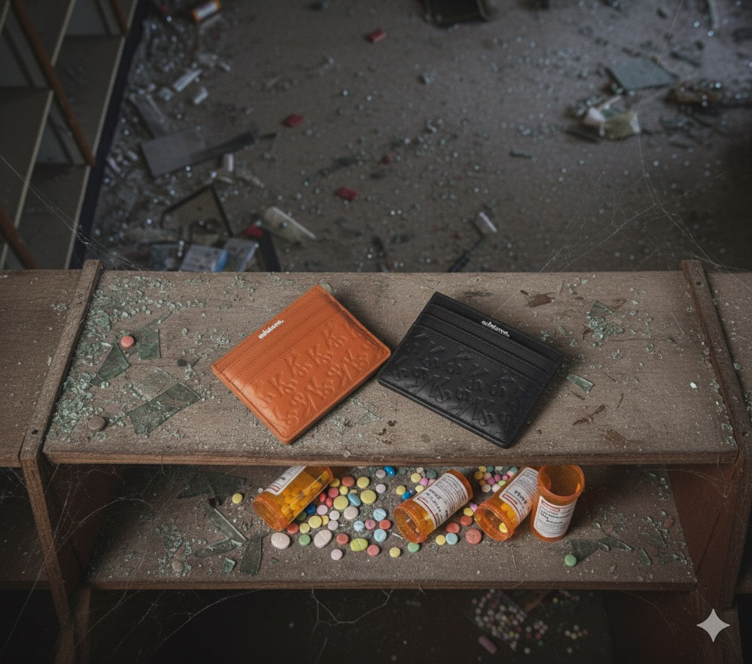 KS Monogram Card Holder - Black