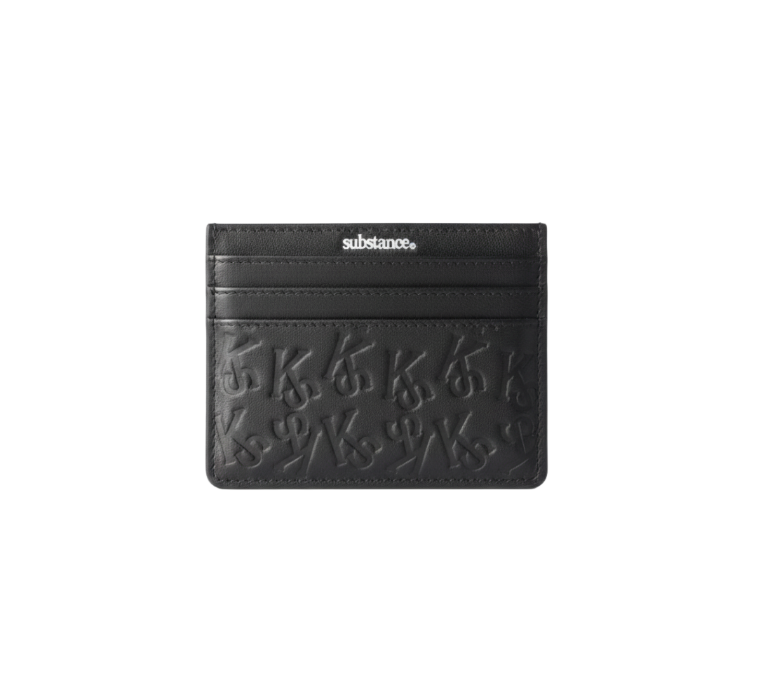 KS Monogram Card Holder - Black