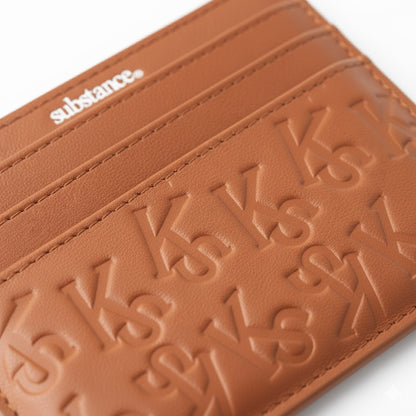 KS Monogram Card Holder - Brown