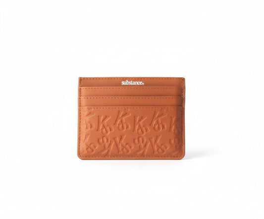 KS Monogram Card Holder - Brown