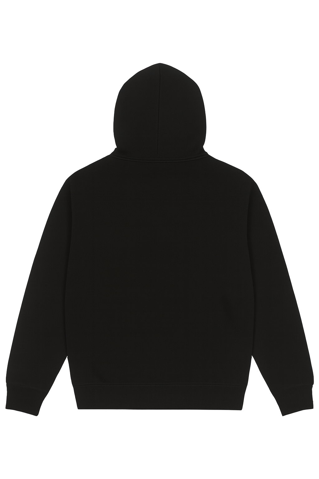 Black hoodie on a white background