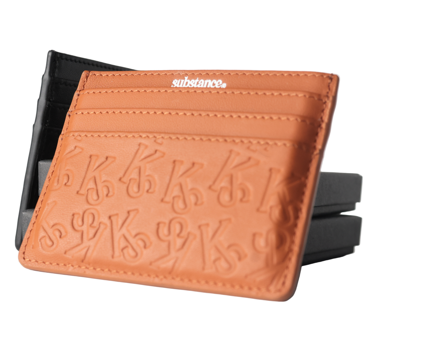 KS Monogram Card Holder - Brown